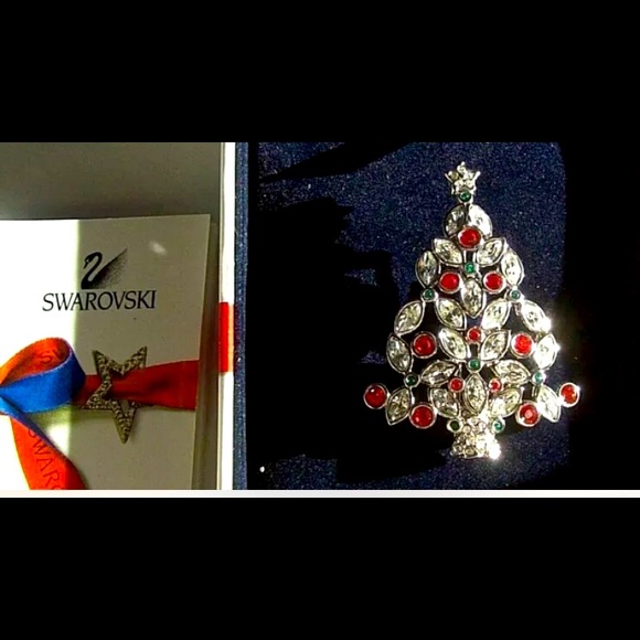 SWAROVSKI Glitzy Christmas Tree Pin - 2002 Limited Edition in Box - Picture 2 of 2